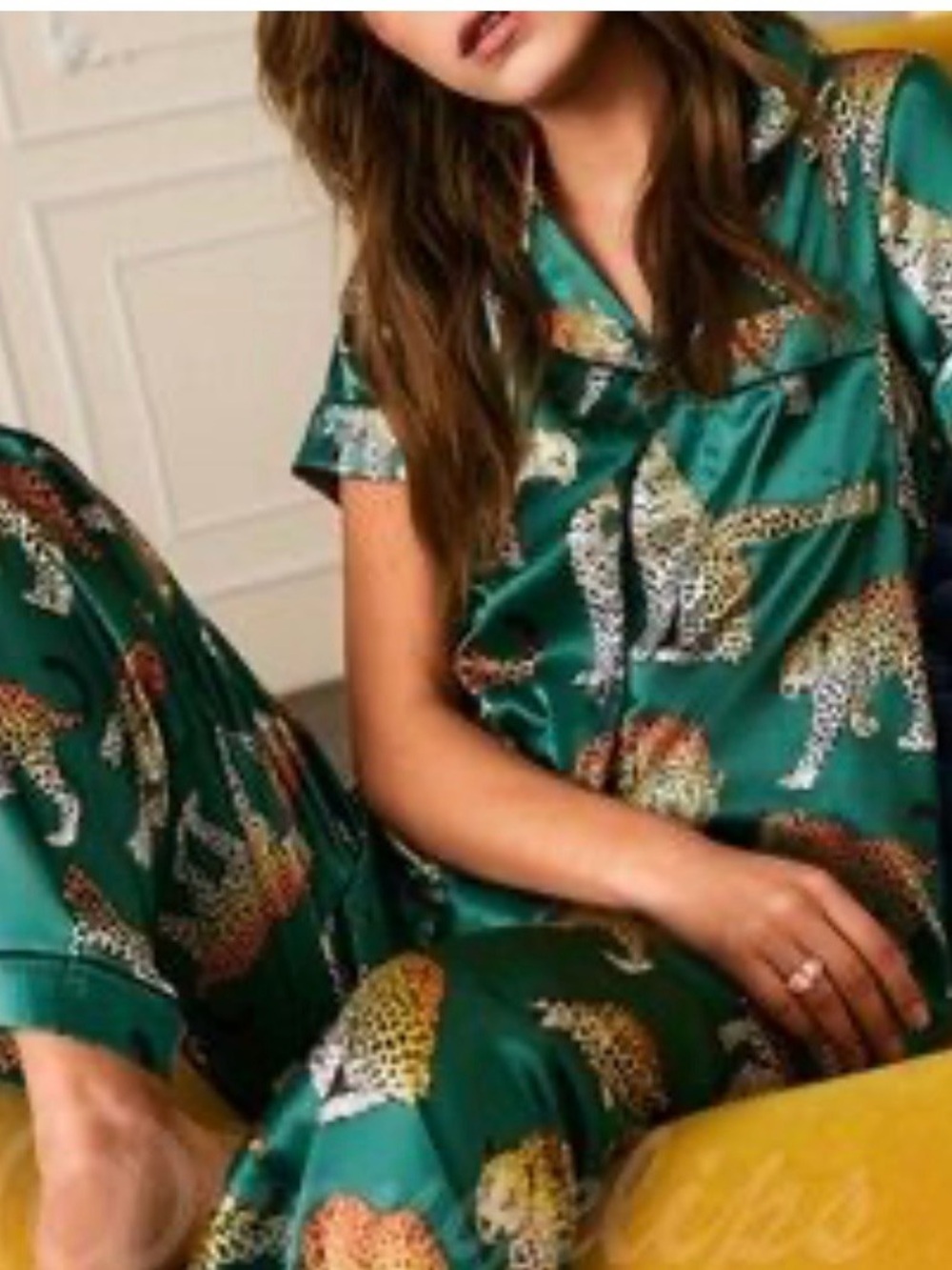 New satin pajama set